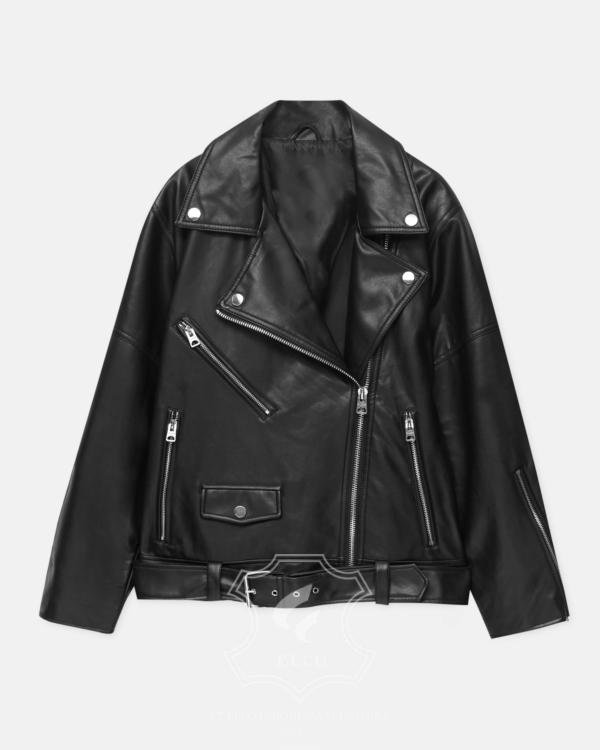 Jaket Kulit Wanita Desain Serong - WS 439