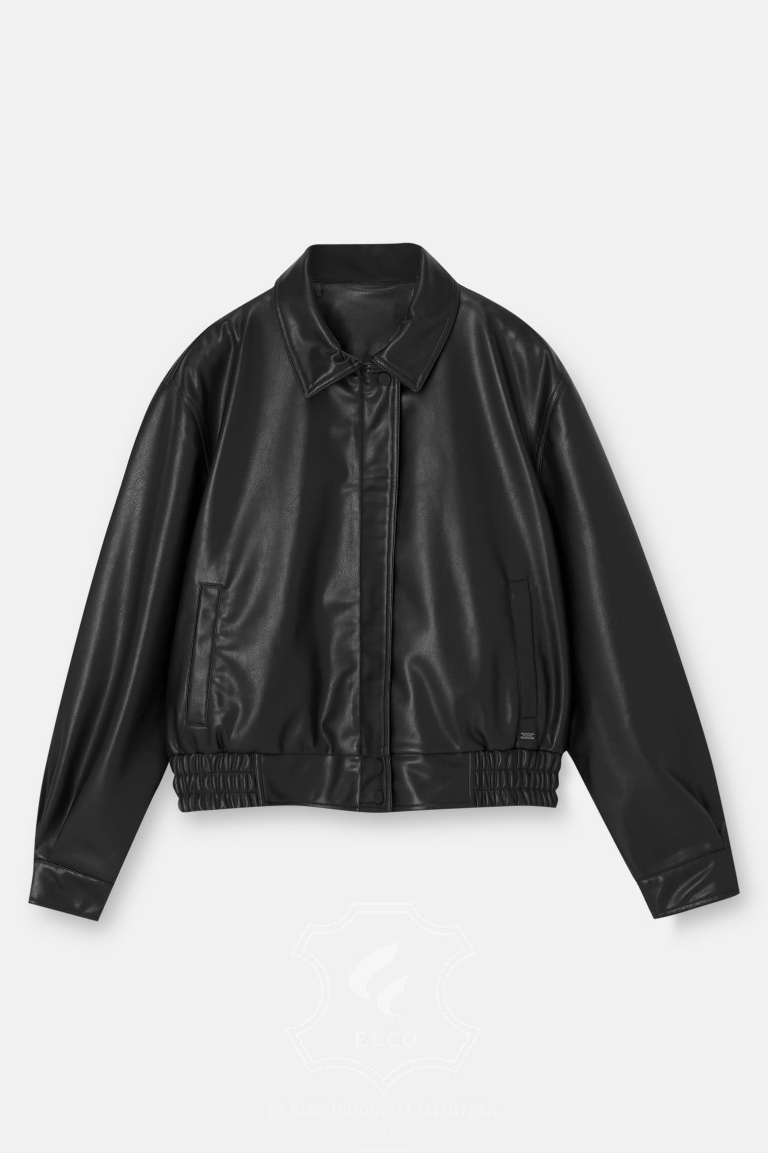 Jaket Kulit Wanita Desain Bomber - WCB 439