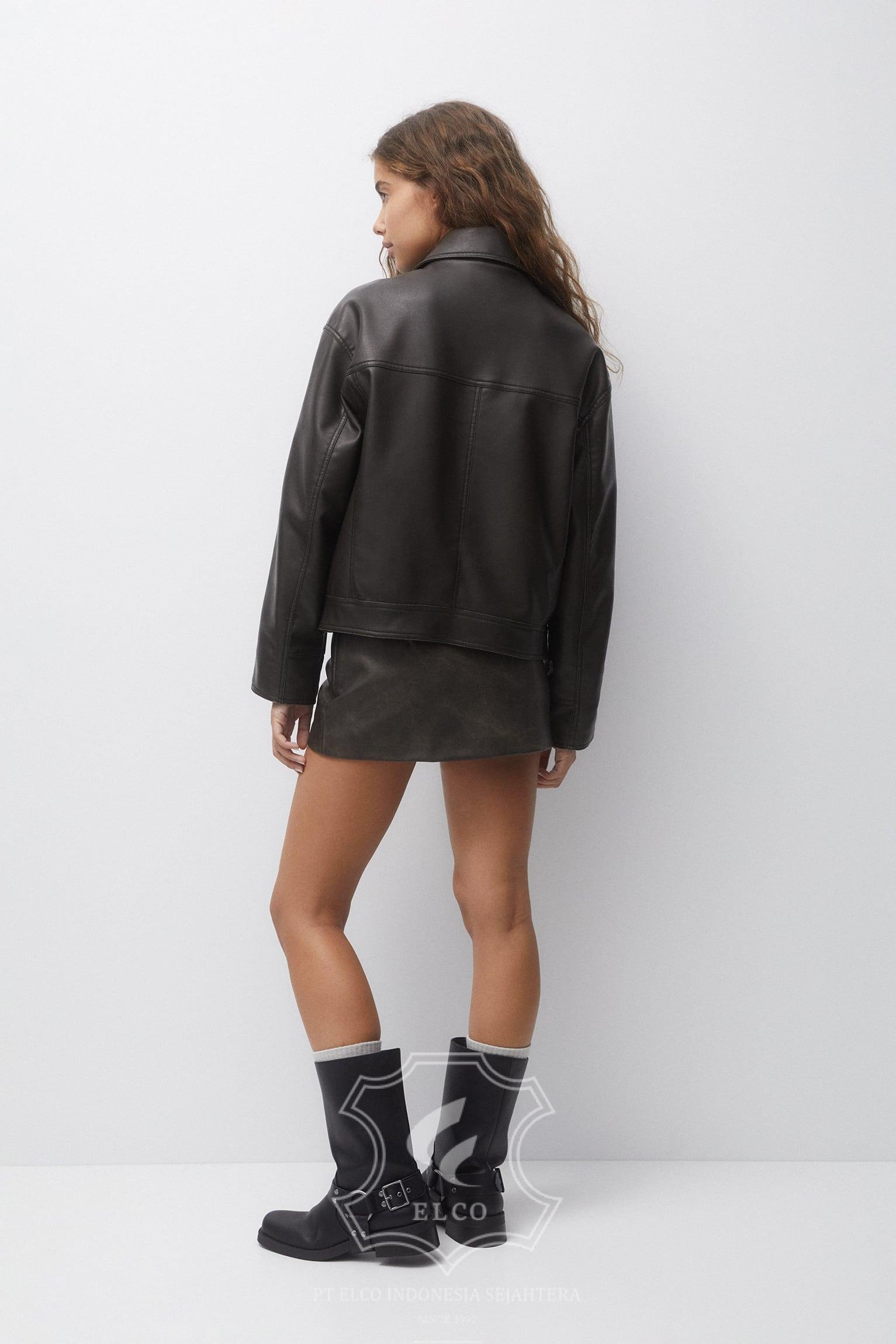 Jaket Kulit Wanita Desain Formal - WF 422 - Gambar 3