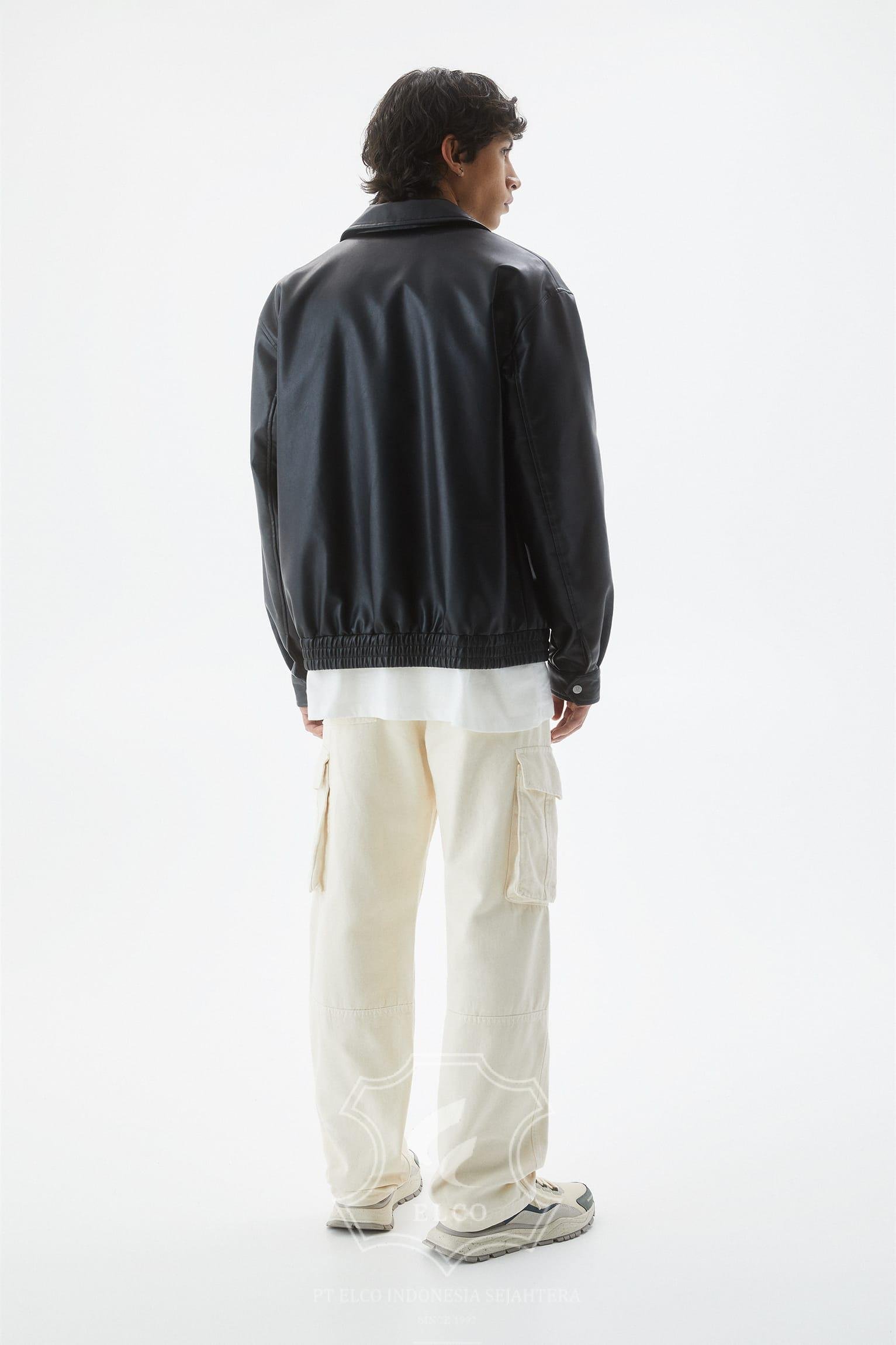 Jaket Kulit Pria Desain Bomber - PCB 463 - Gambar 4