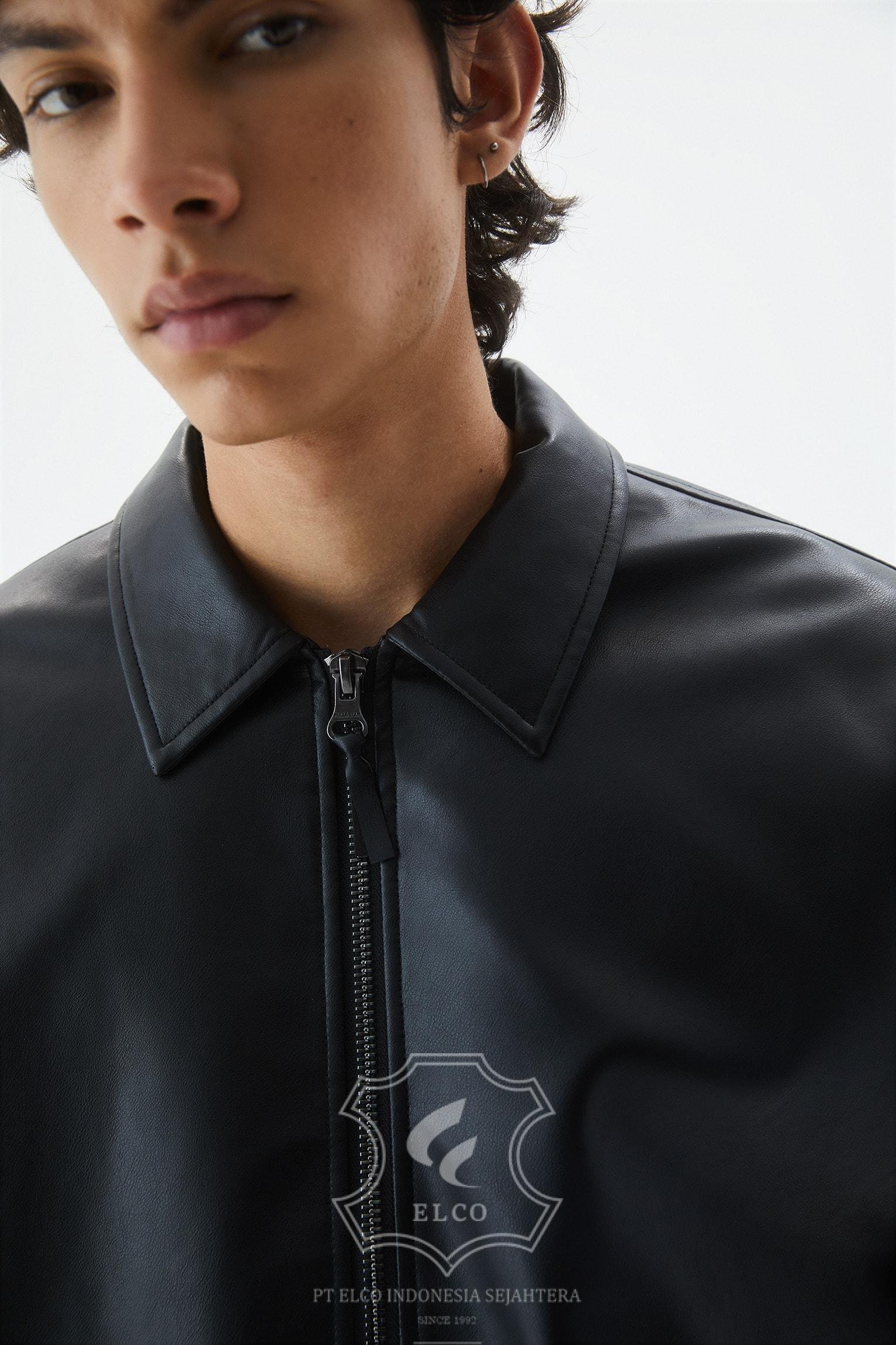 Jaket Kulit Pria Desain Bomber - PCB 463 - Gambar 6