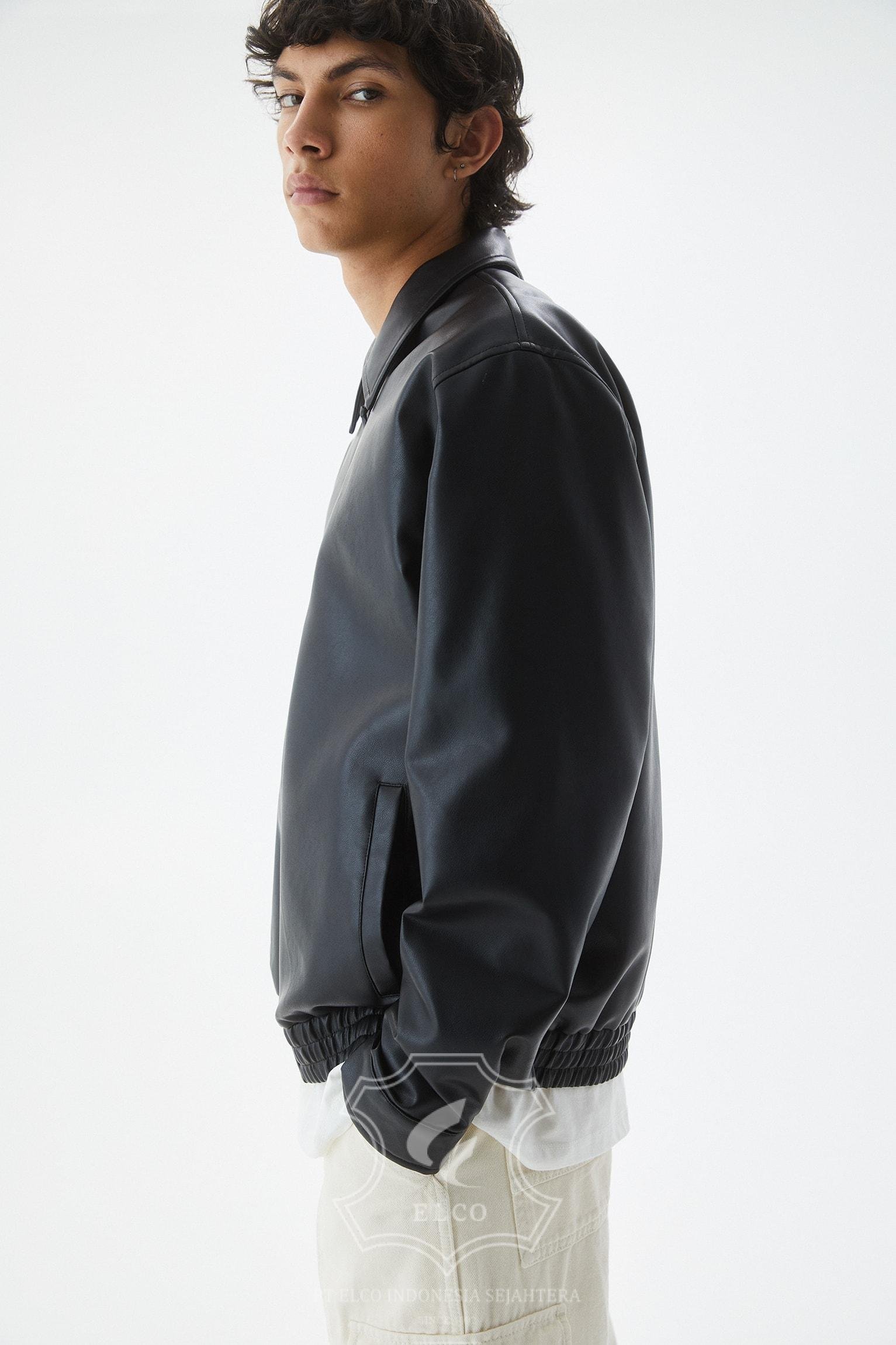 Jaket Kulit Pria Desain Bomber - PCB 463 - Gambar 5