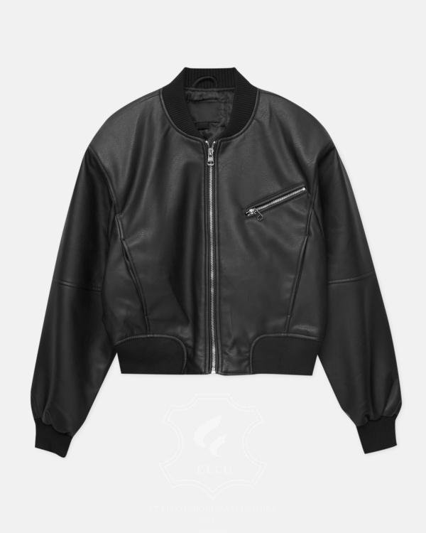 Jaket Kulit Wanita Desain Bomber - WCB 438