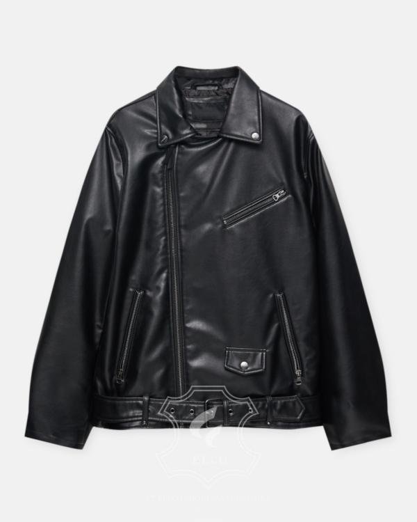Jaket Kulit Pria Desain Serong - PS 423