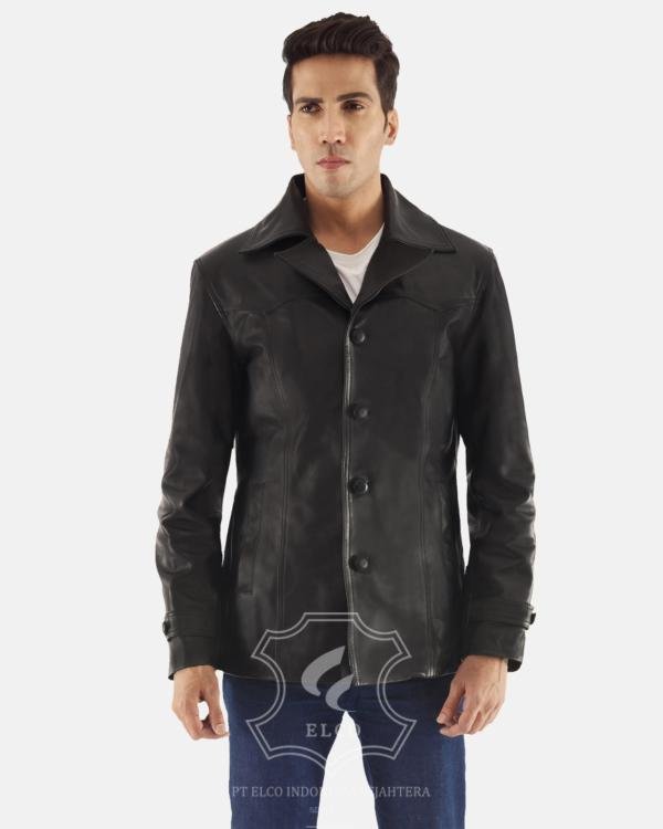 Jaket Kulit Pria Desain Jas - PJ 411