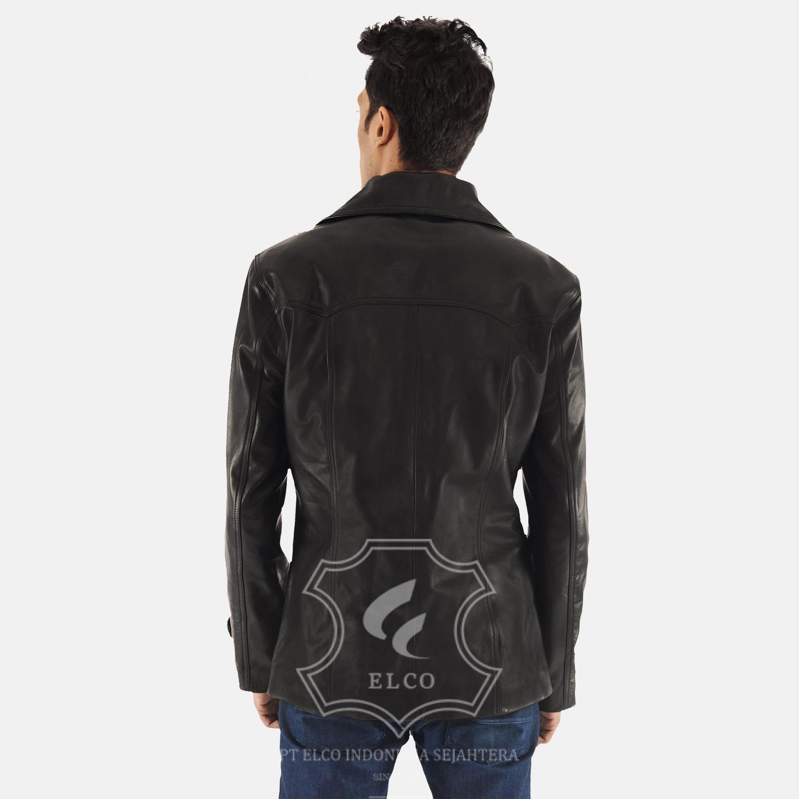 Jaket Kulit Pria Desain Jas - PJ 411 - Gambar 4