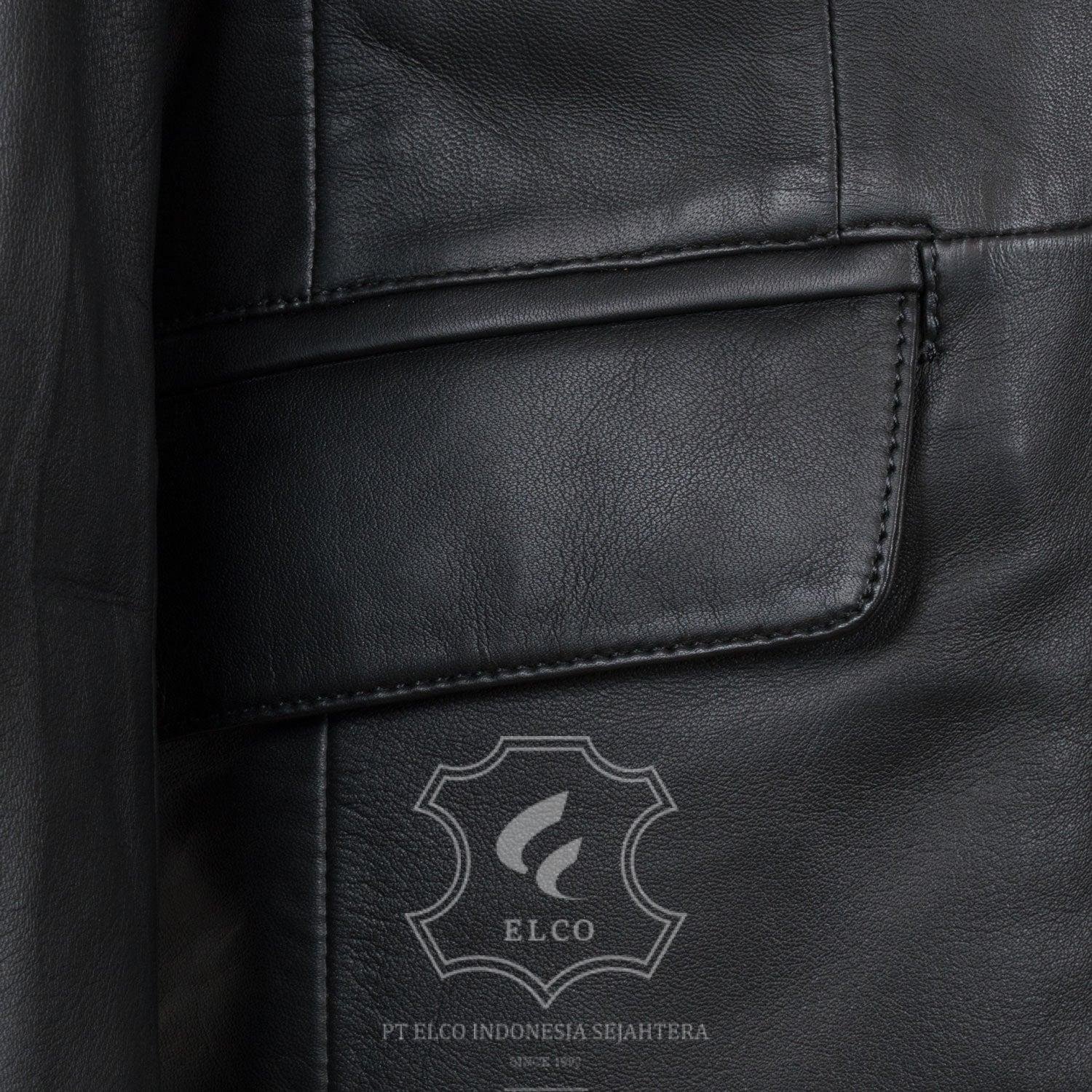 Jaket Kulit Pria Desain Jas - PJ 450 - Gambar 3