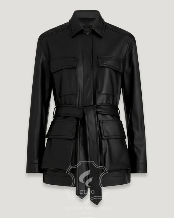 Jaket Kulit Wanita Desain Safari - WJS 402