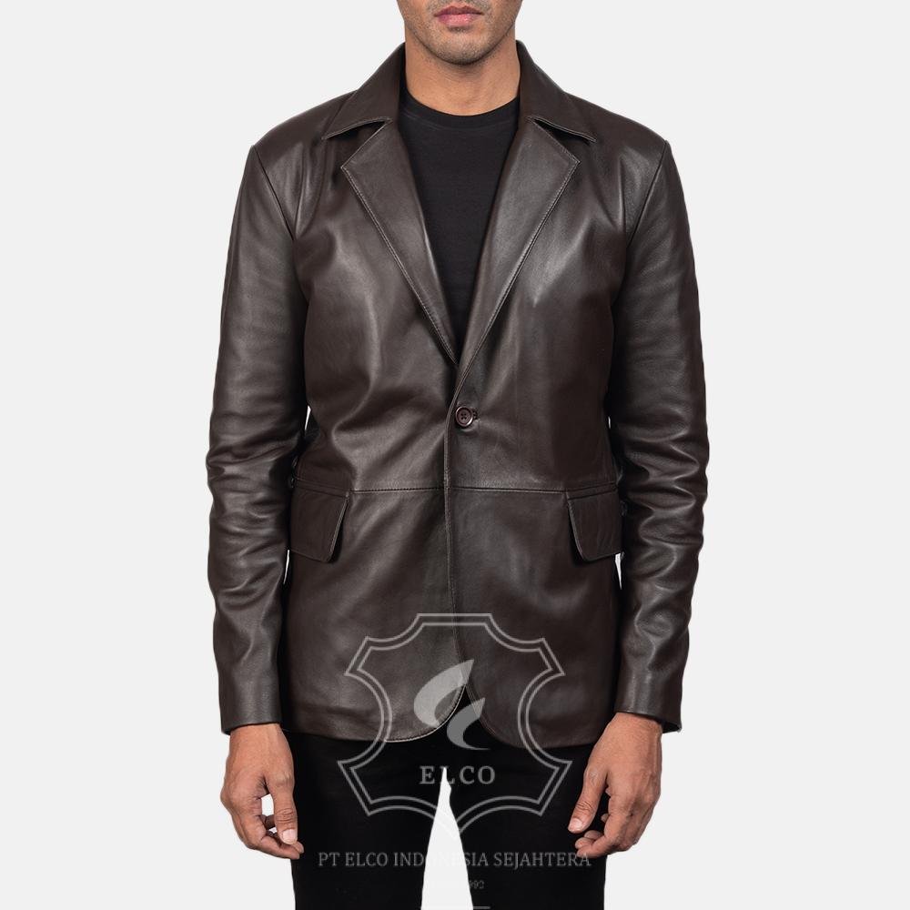 Jaket Kulit Pria Desain Jas - PJ 413