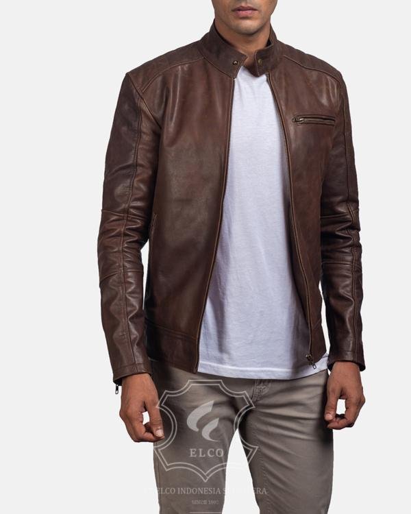 Jaket Kulit Pria Desain Casual - PC 401