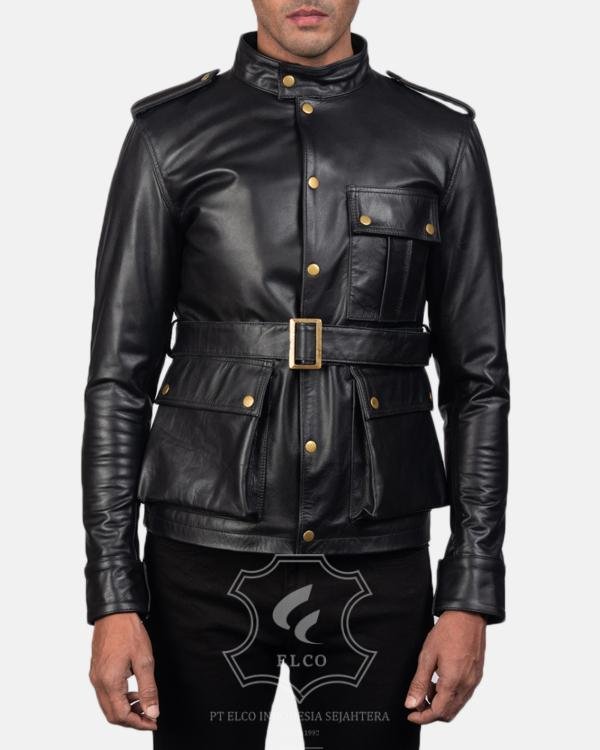 Jaket Kulit Pria Desain Safari - PJS 401