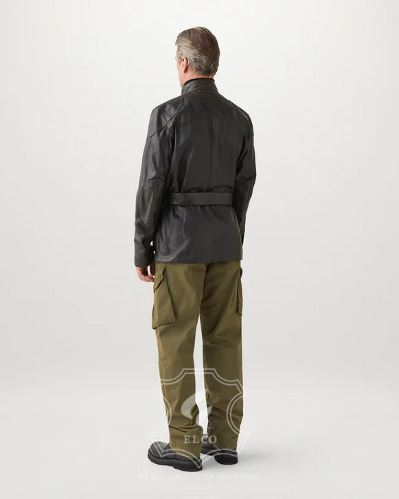 Jaket Kulit Pria Desain Safari - PJS 413 - Gambar 3