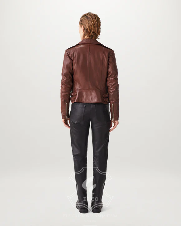 Jaket Kulit Wanita Desain Serong - WS 450 - Gambar 3