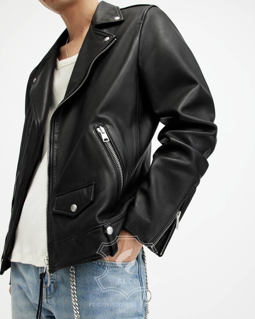 Jaket Kulit Pria Desain Serong - PS 432 - Gambar 6