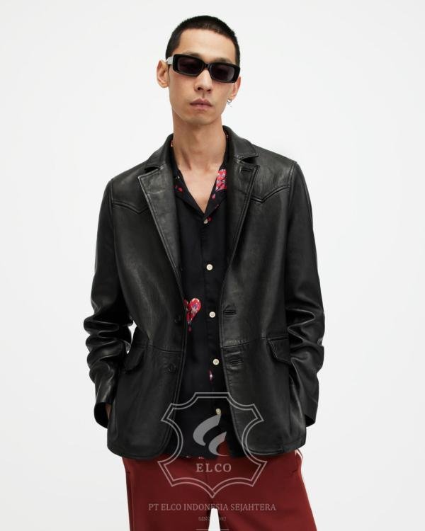 Jaket Kulit Pria Desain Jas - PJ 449