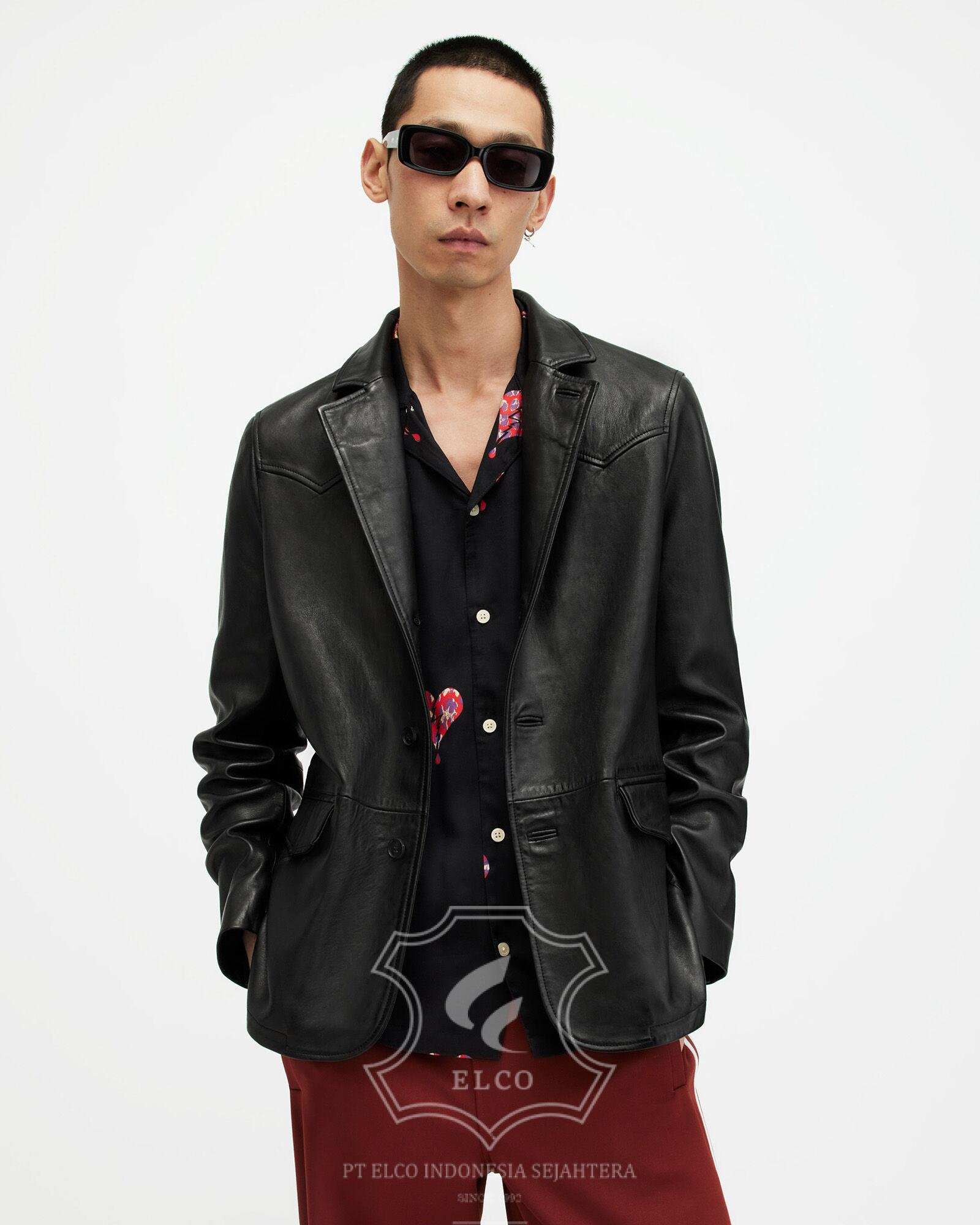 Jaket Kulit Pria Desain Jas - PJ 449