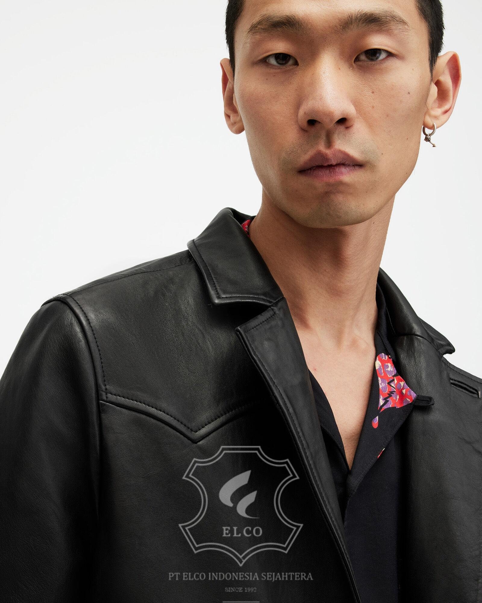 Jaket Kulit Pria Desain Jas - PJ 449 - Gambar 7