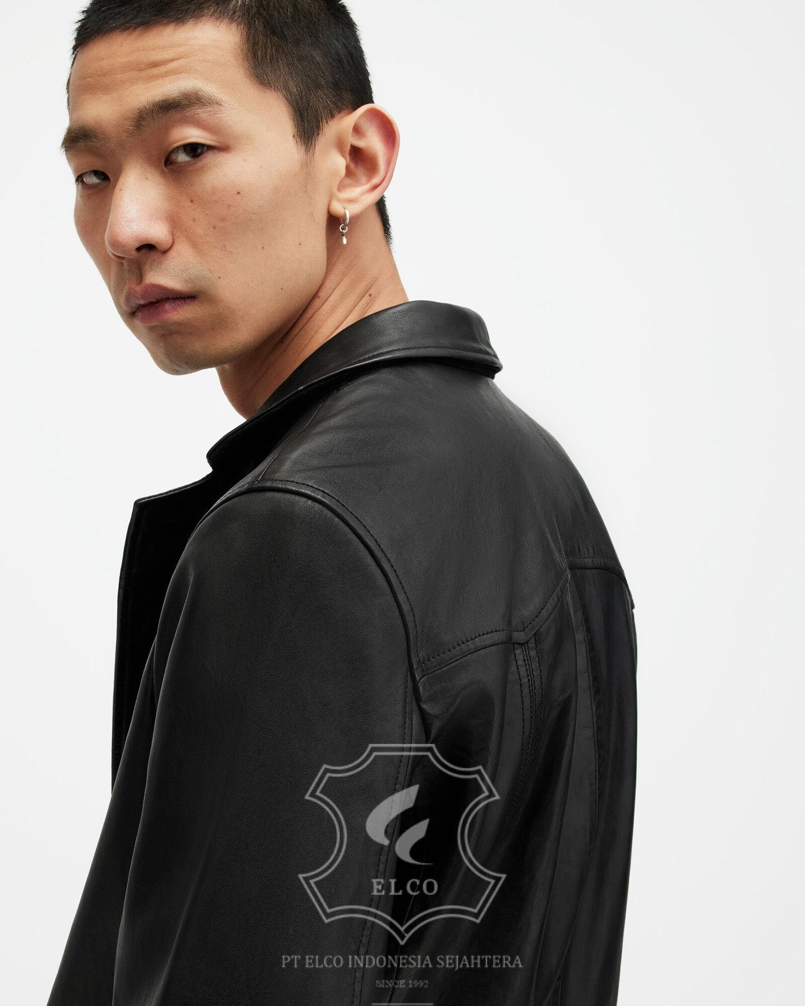 Jaket Kulit Pria Desain Jas - PJ 449 - Gambar 6