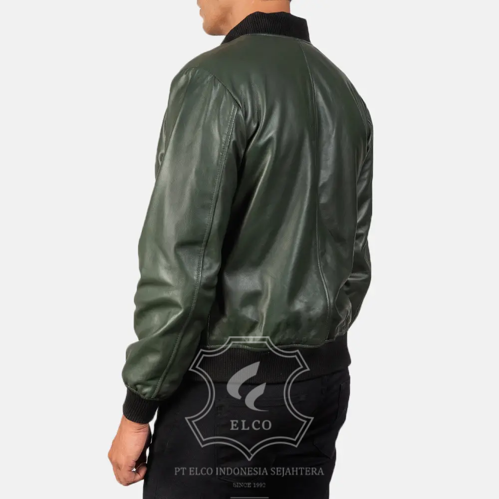 Jaket Kulit Pria Desain Bomber - PCB 114 - Gambar 4