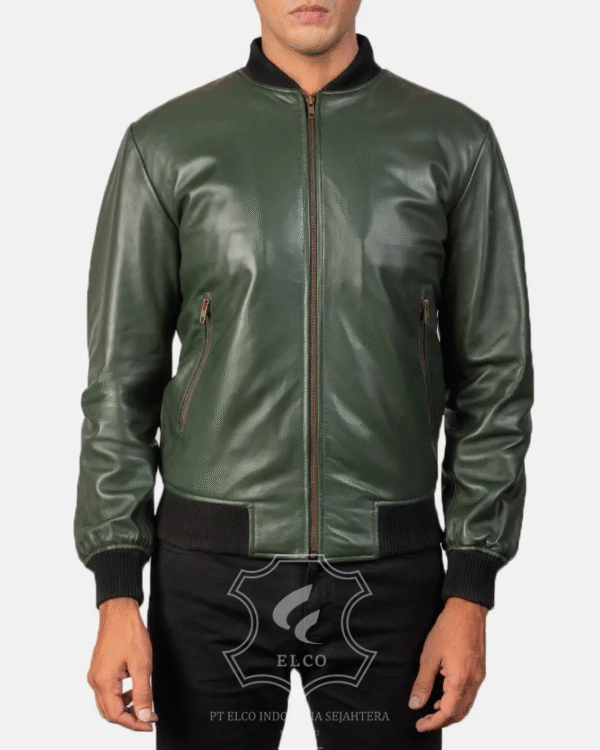 Jaket Kulit Pria Desain Bomber - PCB 114