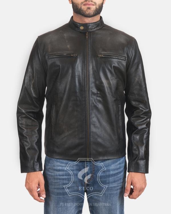 Jaket Kulit Pria Desain Casual - PC 413