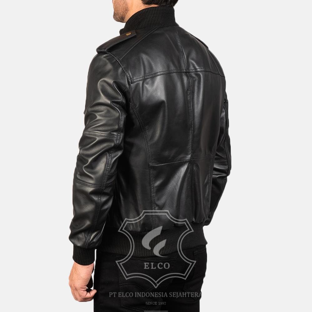Jaket Kulit Pria Desain Bomber - PCB 404 - Gambar 4