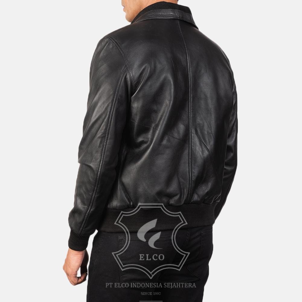 Jaket Kulit Pria Desain Bomber - PCB 414 - Gambar 4