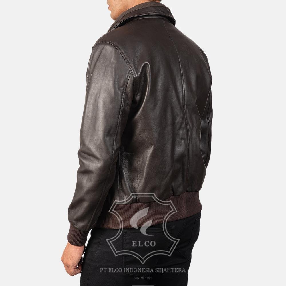 Jaket Kulit Pria Desain Bomber - PCB 415 - Gambar 4