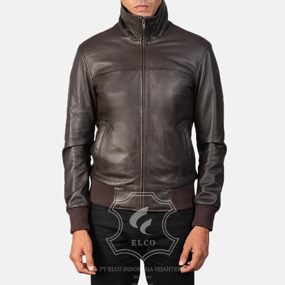 Jaket Kulit Pria Desain Bomber - PCB 415