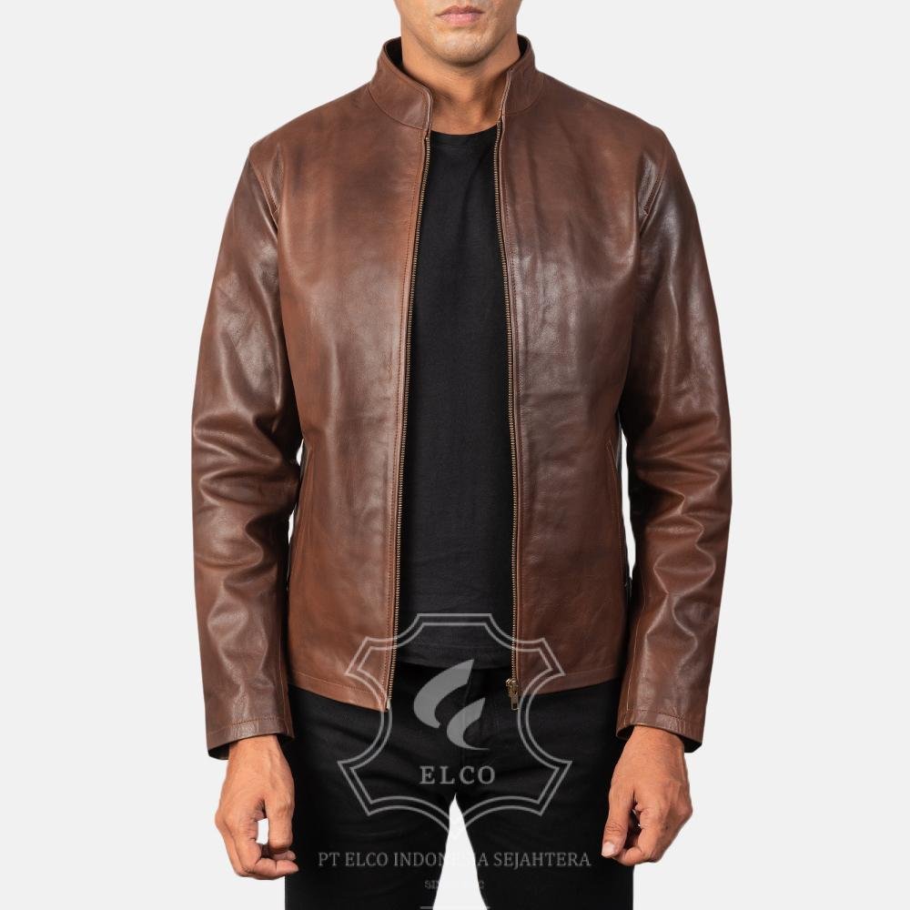 Jaket Kulit Pria Desain Casual - PC 408 - Gambar 2