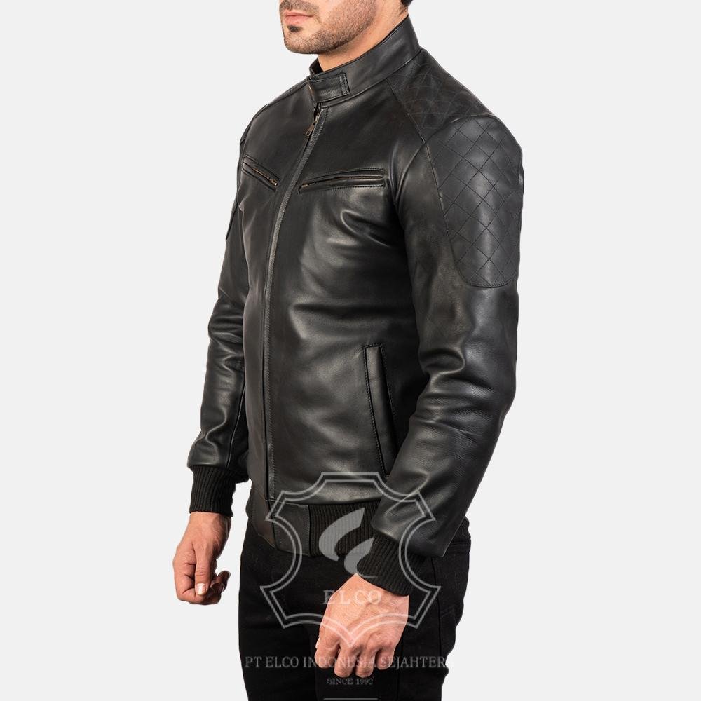 Jaket Kulit Pria Desain Bomber - PCB 109 - Gambar 3