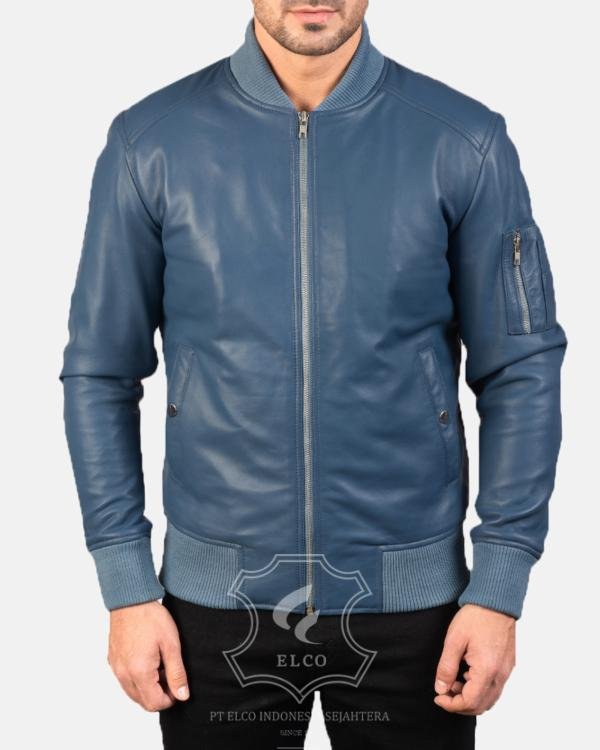 Jaket Kulit Pria Desain Bomber - PCB 118