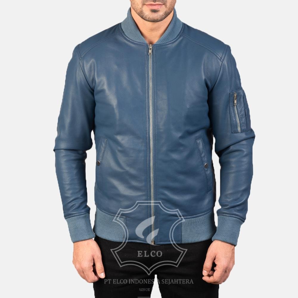 Jaket Kulit Pria Desain Bomber - PCB 118