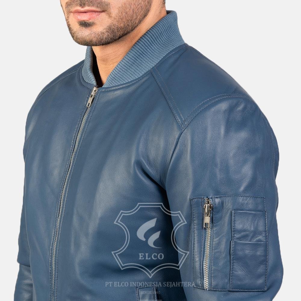 Jaket Kulit Pria Desain Bomber - PCB 118 - Gambar 5