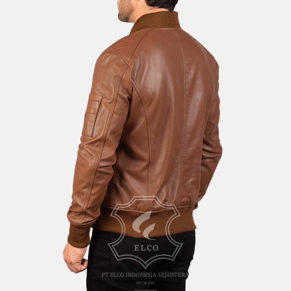 Jaket Kulit Pria Desain Bomber - PCB 107 - Gambar 3