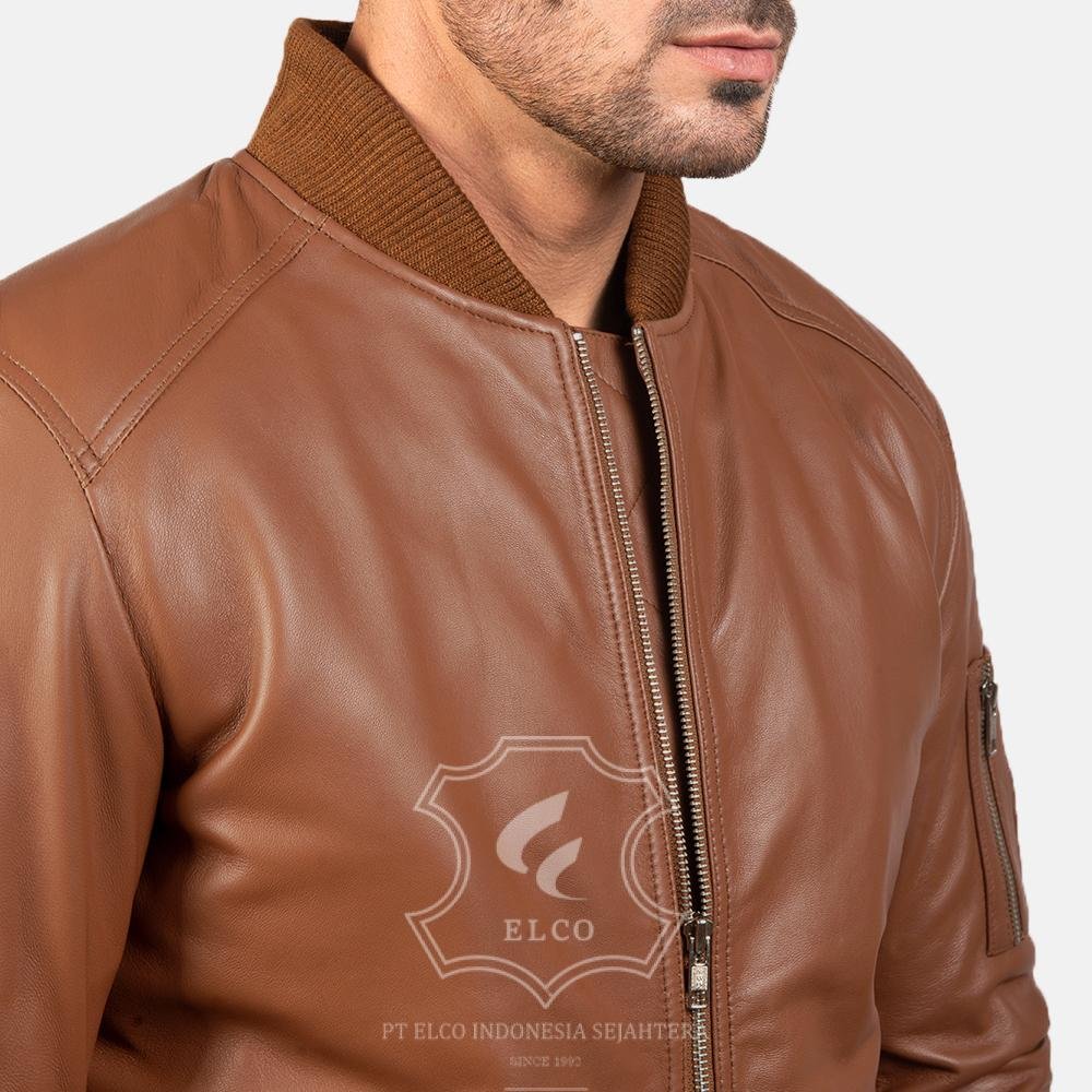 Jaket Kulit Pria Desain Bomber - PCB 107 - Gambar 5