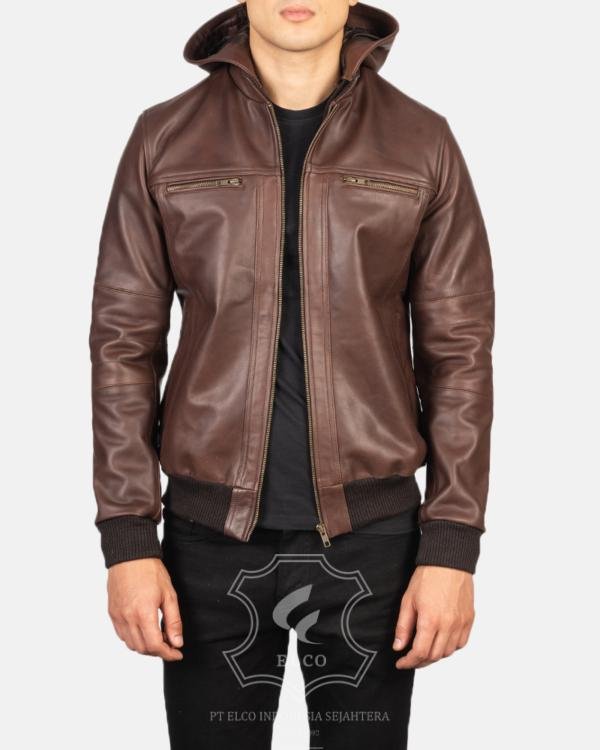 Jaket Kulit Pria Desain Bomber - PCB 401