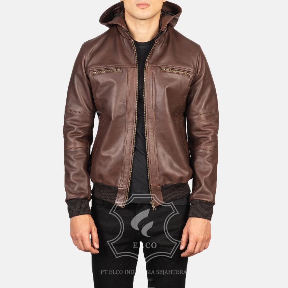 Jaket Kulit Pria Desain Bomber - PCB 401