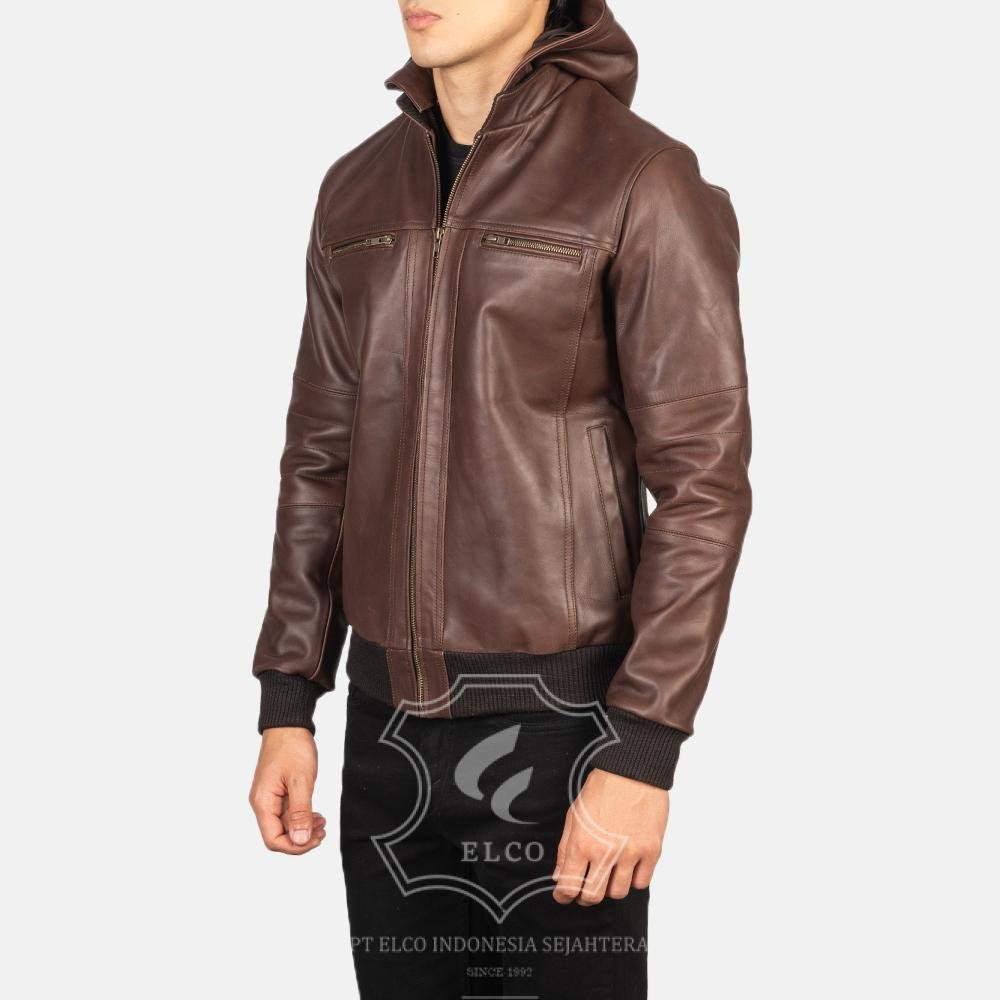 Jaket Kulit Pria Desain Bomber - PCB 401 - Gambar 4