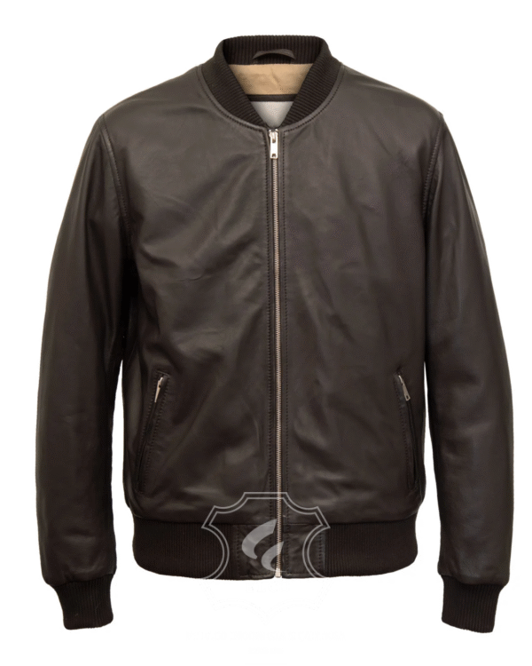 Jaket Kulit Pria Desain Bomber - PCB 491