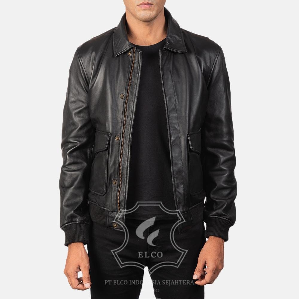 Jaket Kulit Pria Desain Pilot - PP 112 - Gambar 2