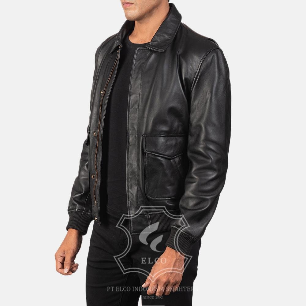 Jaket Kulit Pria Desain Pilot - PP 112 - Gambar 3