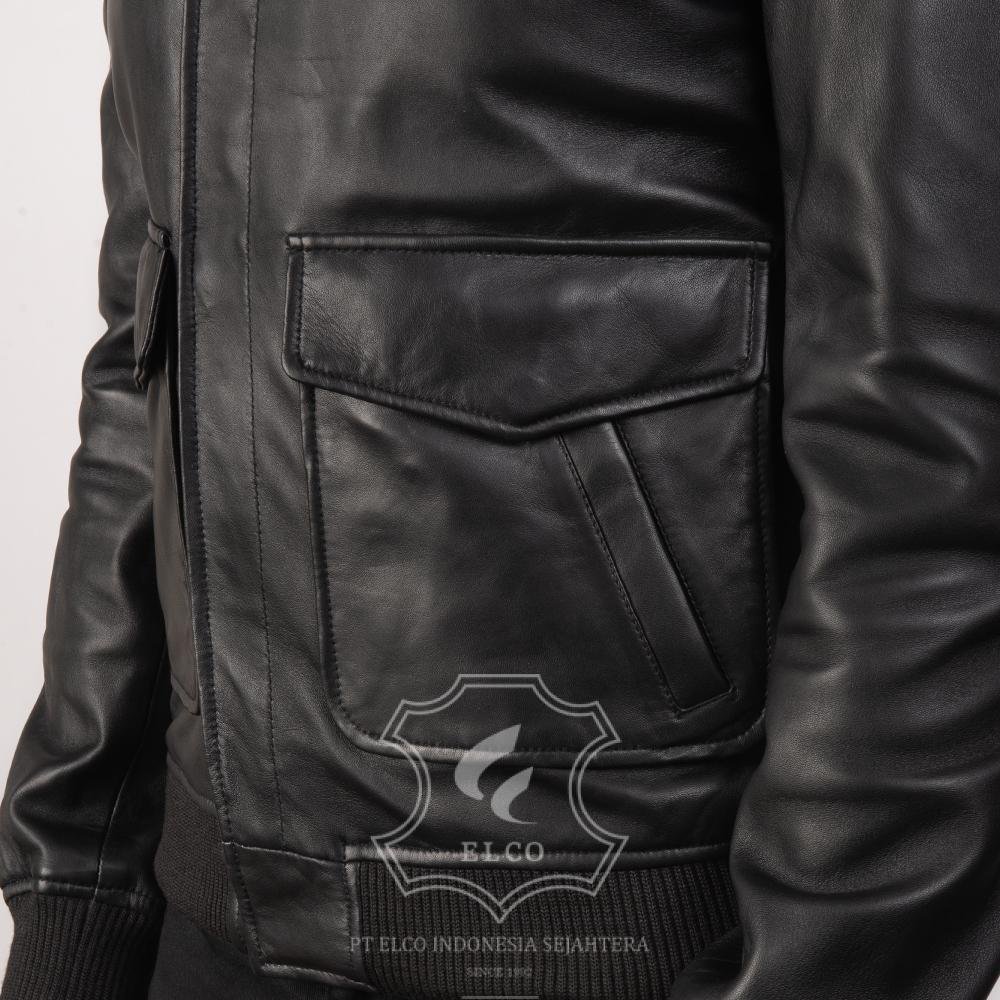 Jaket Kulit Pria Desain Pilot - PP 112 - Gambar 5