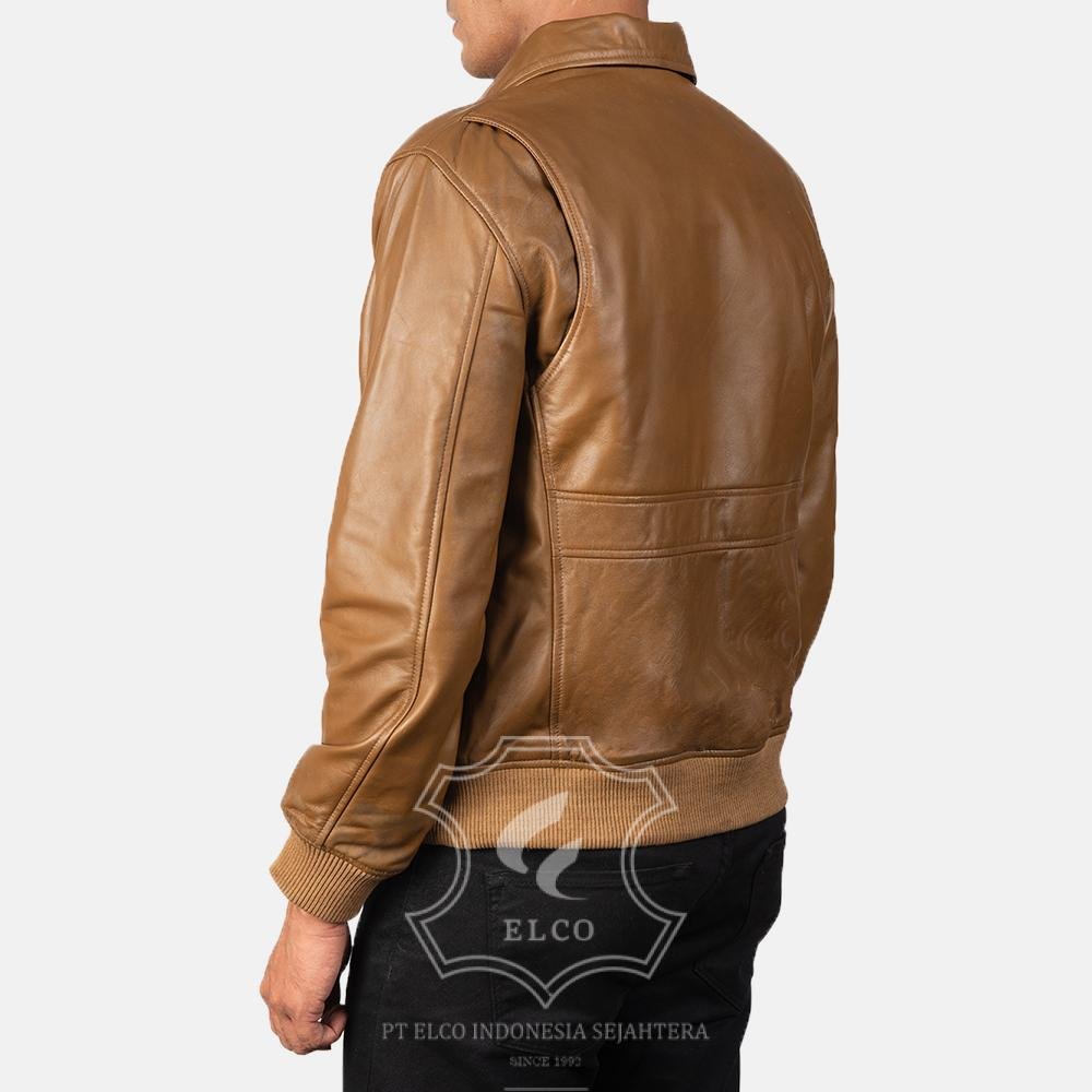 Jaket Kulit Pria Desain Pilot - PP 401 - Gambar 4