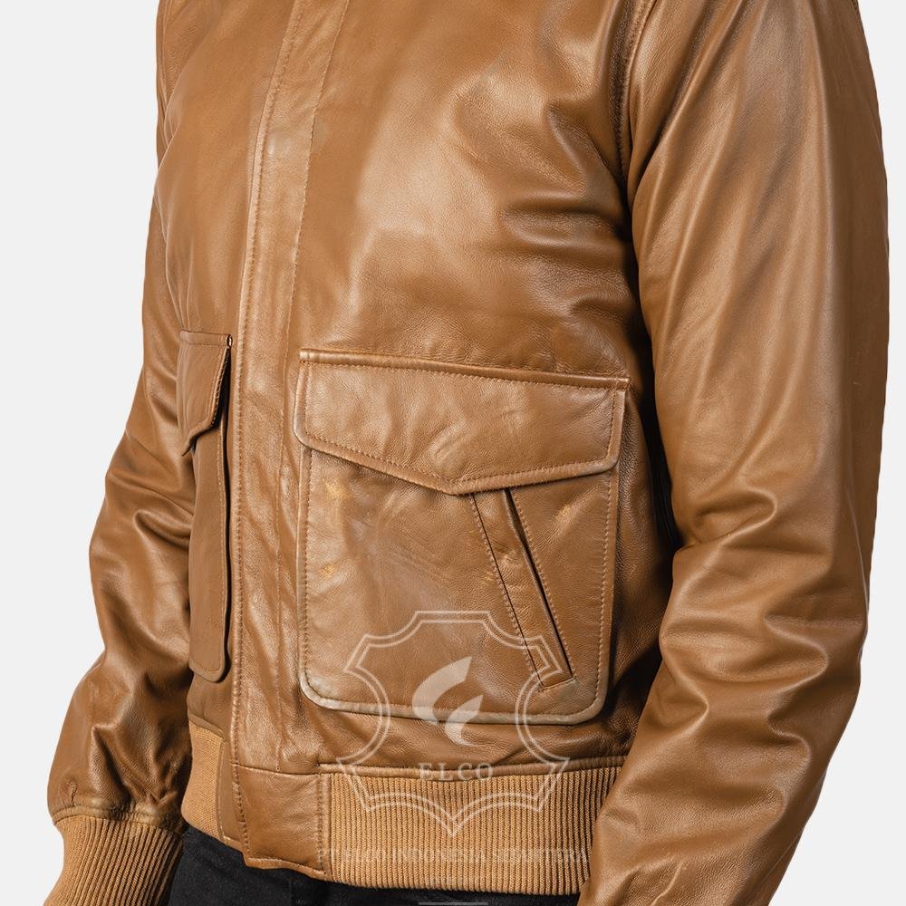 Jaket Kulit Pria Desain Pilot - PP 401 - Gambar 5