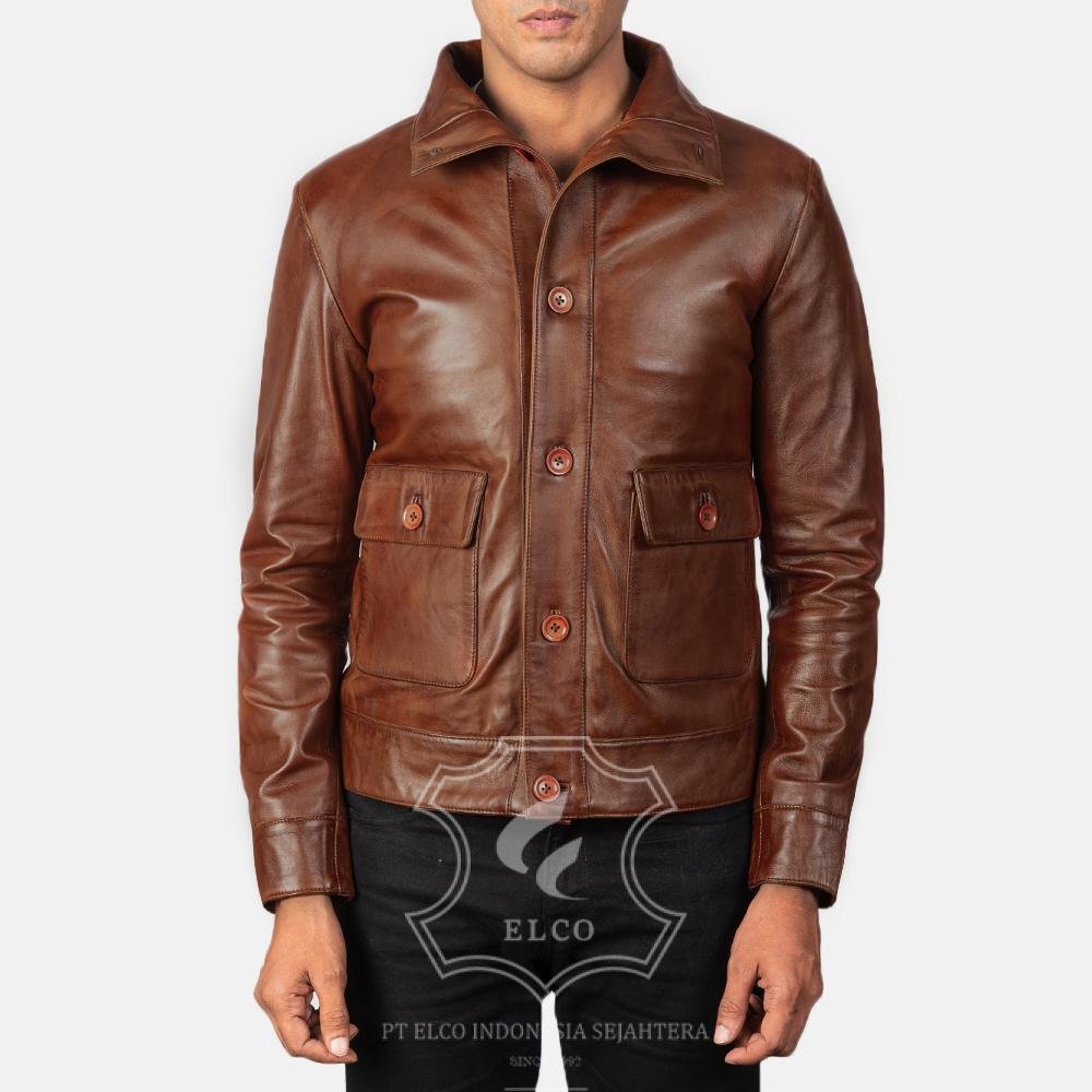 Jaket Kulit Pria Desain Pilot - PP 402