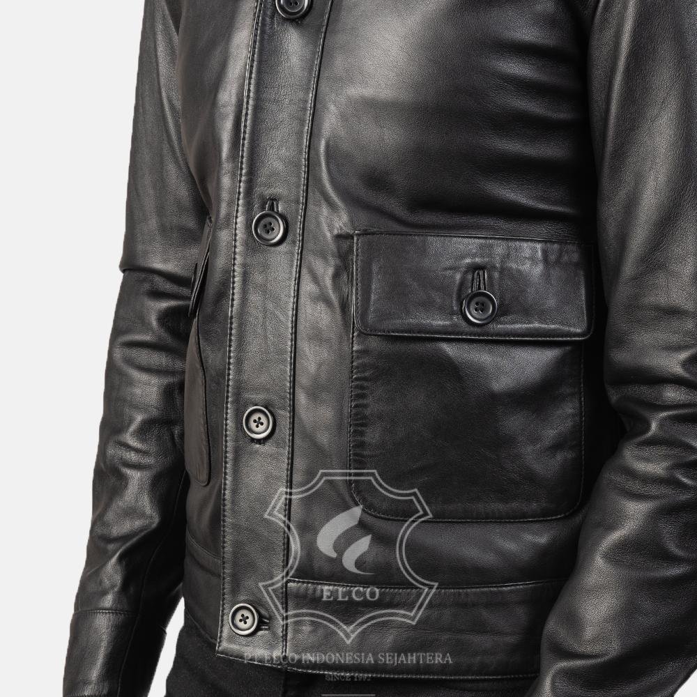 Jaket Kulit Pria Desain Pilot - PP 105 - Gambar 5