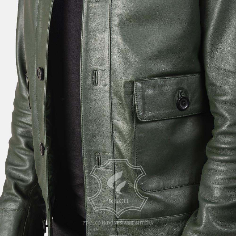 Jaket Kulit Pria Desain Pilot - PP 403 - Gambar 5