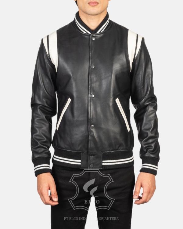 Jaket Kulit Pria Desain Bomber - PCB 411