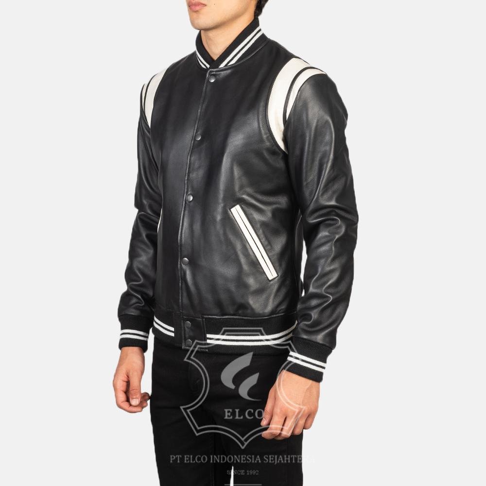 Jaket Kulit Pria Desain Bomber - PCB 411 - Gambar 4